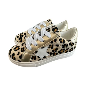 Lace-Up Casual Shoes for Baby Boy Light Slip-On Loafers Casual Shoe Trendy Running Star Leopard Print Shoe