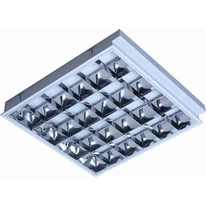 Modern Office Project Recessed T8 Fluorescent Lighting High Efficiency Aluminum Grille Light