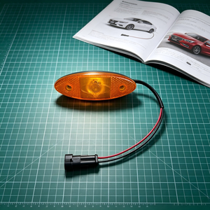 KaiHua Amber LED Side Indicator Lamp for Engineering Vehicle Side Mount Waterproof Signal Light 12V 27W Replacement OE KHCD001