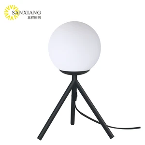 Skycam Hot Sale Home Decor White Glass Bedside Design Modern Glass E27 Table Lamp