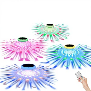 Solar Floating Pool Lights USB Rechargeable with Remote Control 12 Colors IP68 Waterproof Upper Lower Glow for Pool Party Decor
