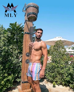 Custom Printed Beach Pants Polyester Quick Dry Waterproof Swimwear Mens Swim Shorts
