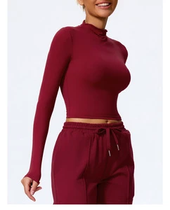 New Style Long-sleeved Sports Yoga Top for Gym Workouts, Pilates Activities, Breathable Top