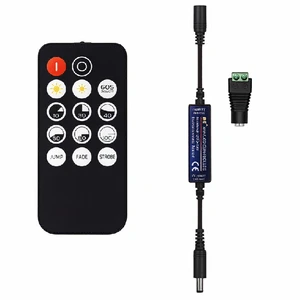 RF Radio Frequency Remote Control Mini Monochrome LED Controller 5050 Light Strip Module Dimmer Switch