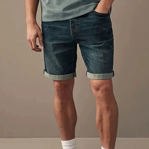 2025 Top Quality Men's Casual Denim Jeans Shorts Customizable Streetwear for Outdoor Use-Boys' Fashion OEM Service Solid Pattern
