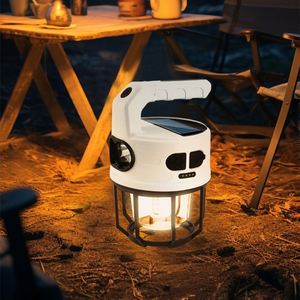 High Quality Best Price Outdoor Solar Camping Light Emergency Home Hand Light Portable LED Flashlight Rechargeable Lighting Lamp