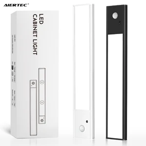 Ultra-Thin Indoor Lighting 3 Color Dimmable 5v Usb Rechargeable Magneti Kitchen Cabinet Closet Wardrobe Led Motion Sensor Light