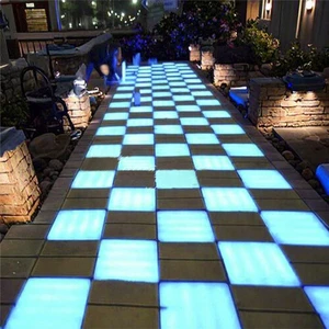 Waterproof LED Floor Tile Light Outdoor Square Decorative Plastic Pavement Lamp for Garden Pathway Plaza Lighting IP67 20*20cm