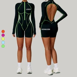 Womens Clothing Sportswear One Piece Yoga Jumpsuit Running Tight Sports Bodysuits&jumpsuits Quick Drying Women's Jumpsuits