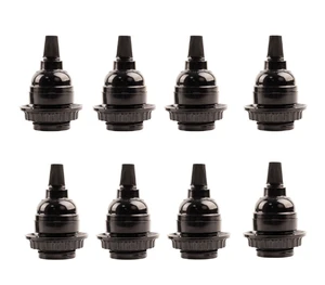 E26 Bakelite Lamp Holder E27 Phenolic Lamp Holder Stepless Locking Bakelite Half Thread Black Bakelite Lamp Socket Lamp Holder