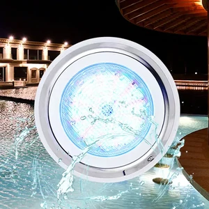 Stainless Steel IP68 RGB LED Submersible Wall-Mounted Pool Lights with High Power LED Dimmable for Garden Swimming Pool