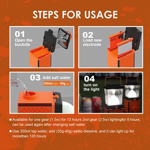 Multi-Device Salt Water Powered Camping Lantern Fisherman's Chargeable Light