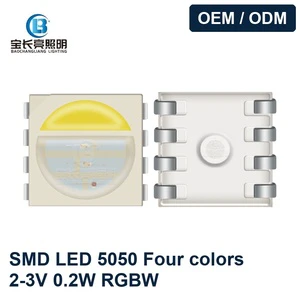 SMD LED 5050RGBW High Brightness Four In One 0.2W LED Bead Red, Green, Blue, White Four-color Light Strip With Beads