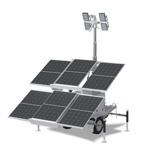 Night Work Solar Light Trailer Portable Lighting Tower