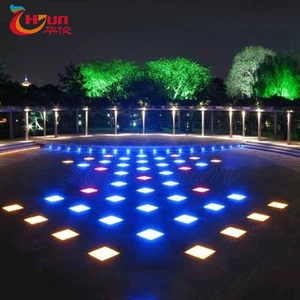 20cm Waterproof IP67 Outdoor Plastic LED Brick Light Stile RGB Color Garden High-Duty Solar-Powered