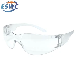 Taiwan-Made Economical ANSI Z87.1 Certified Eye Protection Personal Protective Equipment Frameless Safety Goggles Clear PC