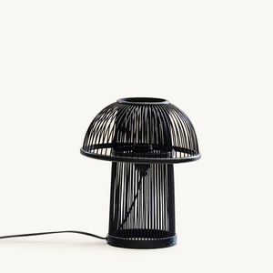 Natural Bamboo Woven Handmade Hotel Bedside Table Lamp Room Decor Bamboo Reading Lamps Cheap Price