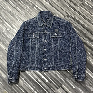 Premium Men's Streetwear Denim Jacket Windproof Breathable Cotton Blend Loose Fit Casual Outerwear