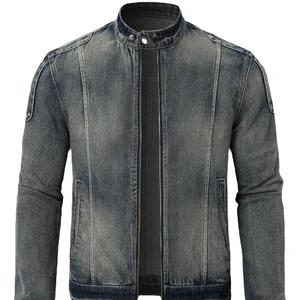 Custom LOGO Black Men's Jackets & Coats Embroidery Jean Jackets Mens Denim Jacket