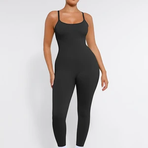 HEXIN New Arrival Stylish Sleeveless Crop Top Short Yoga Sets Fitness Women One Piece Jumpsuit Workout Sets