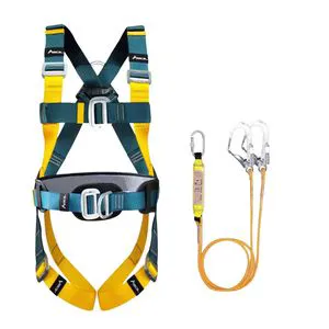 Adjustable 5-Point Full Body Safety Harness Nylon High Capacity Fall Arrest Gear for Construction Workers