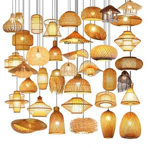 Chinese Pure Handmade Bamboo Chandelier Indoor Interiors Lighting Design Bedroom Livingroom Restaurant Modern Decor Pendant Lamp