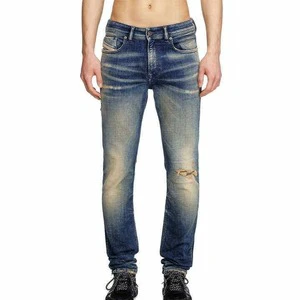 Straight Baggy Jeans Multi Pocket Casual Plus Size Mid Rise Cargo Pants Spring Autumn Custom Men Softener Polyester/Cotton Blue