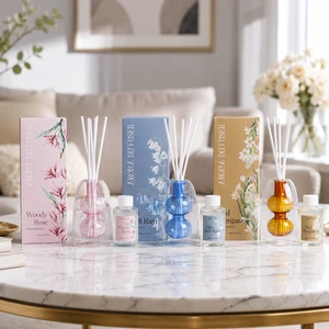 Premium Reed Diffuser Collection 100ml Decorative Glass Diffuser with Refill