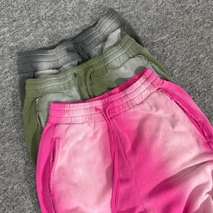 Heavyweight Custom Baggy French Terry Cotton Streetwear Flared Acid Wash Sweatpants For Men Wide Leg Y2k Oversized Mens Designer