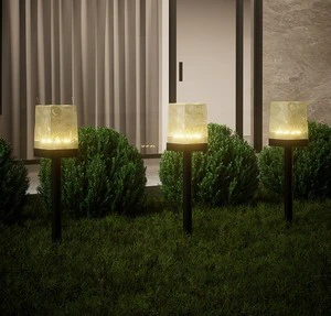 Solar Led Brick Light Ice Glass Ground Lamp
