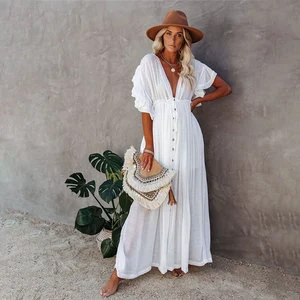 Bathing Suit Beachwear Bikini Cover Ups Beach Dress, Plus Size Swimsuit Cover up Woman