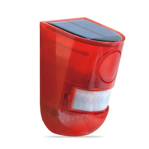 365days Standby Outdoor Wireless Powered Security Siren Lights Solar Alarm Lamp IP65 with PIR Motion Sensor Alarm