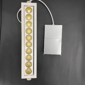 Adjustable Rose Golden 3CCT5CCT Dimmable 2700k3000k3500k4000k5000k6000k 20W Square LED Grille Linear Light with 10 Head ETL
