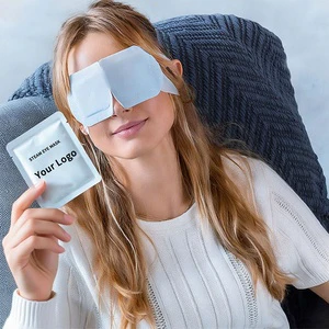 Custom Logo Lutein Hyaluronic Acid Eye Patches For Soothing Eye Fatigue Disposable Hot Compress Steam Eye Mask Manufacturer