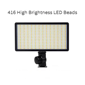 416LED 2700-6500K Outdoor Portable Video Light 32W Battery Powered 1-100% Dimmable LED Video Light for Live Photography Lamp