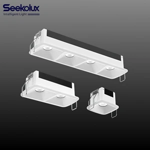 High Lumen Easy to Install Energy Saving Indoor 5W 10W 20W Recessed LED Linear Grille Light Ceiling Aluminum Grill Light Indoor