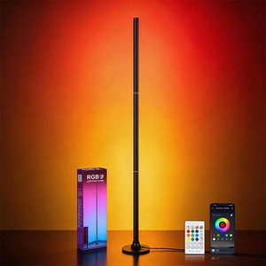 Newest Modern Smart RGB LED Corner Lamp With Remote Control Music Sync 16 Million Colors Standing Lamp For Bedroom Living Room