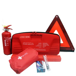 Car Emergency Safety Kit First-aid Repair Tools Warning Triangle CE Certified Black Polyester Coated Superway SWR10002