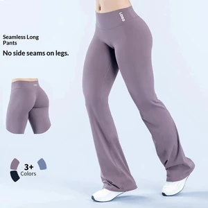 Women's High-Waisted Ankle-Length Yoga Pants-Breathable Four-Way Stretch Nylon/Spandex Sports Pants with Elastic Waistband