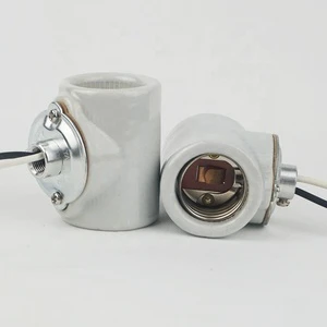 Light Fixtures E26 Keyless Glazed Porcelain Bulb Holder Twin Lampholder 2 Circuit Ceramic Lamp Holder Two Sided Light Socket