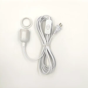 E27 Lamp Base Pendant Socket 6M Power Cable US Plug Hanging Lamp Adapter with Screw Style Plastic Material 303 Switch