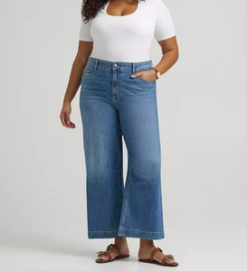 Over Sized Casual Women's Mid Waist Knitted Breathable Straight Denim Jeans Regular Fit Summer Pants Light Wash