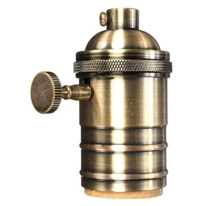 E27 Edison Lamp Base Vintage Light Socket with Knob Switch Screw Bulb Holder