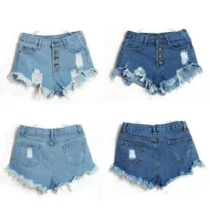 New Factory Cheap Price Women's Shorts Comfortable Low Waist Women's Denim Jeans Shorts Customized Work for Girls