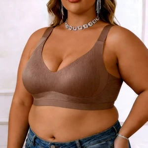 Plus-size Thin Solid Push-up Bra Collection 1L-4L European American-style Oversized for Cross-border Trade Women