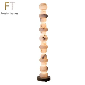 Nordic Minimalist Luxury Floor Lamps With Alabaster Decorative Table Lamps Battery-Powered Bedside Lighting For Bedroom