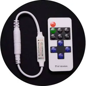 5-24V 11 Key Wireless RGB LED RF Remote Controller Mini Controller Dimmer for Single Color LED Strip 2835 5050 3528