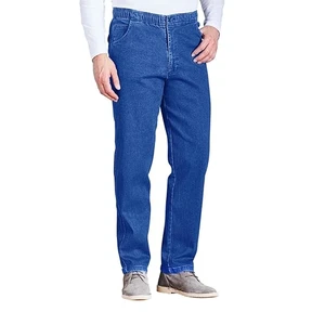 New Fashion Men's Straight 100% Cotton Denim Jeans Softener Finish Distressed Colored Wash Breathable High Quality Hot Selling