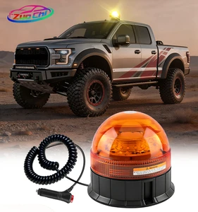 New Emergency Strobe Rotating Lamp Strong Magnet Amber 10-30V Vehicles Waterproof Lights 12SMD LED Warning Flash Beacon Light