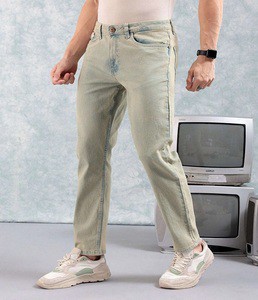 Loose Fit Plus Size Stretchable High Street Colored Jeans Men Stylish Comfortable Denim Pants